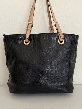 Michael Kors Patent Leather Logo Tote Bag
